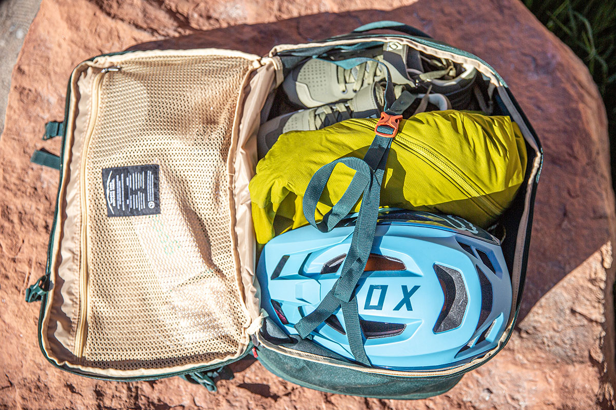 Travel backpack (interior of the Eagle Creek Tour 40L)